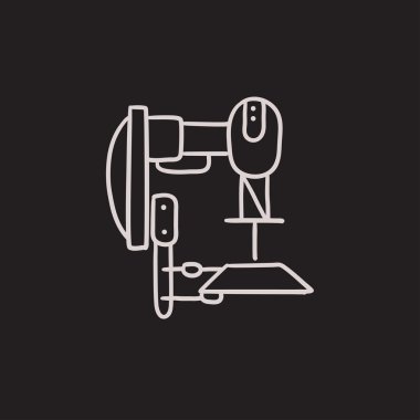 Endüstriyel otomatik robot kroki simgesi.