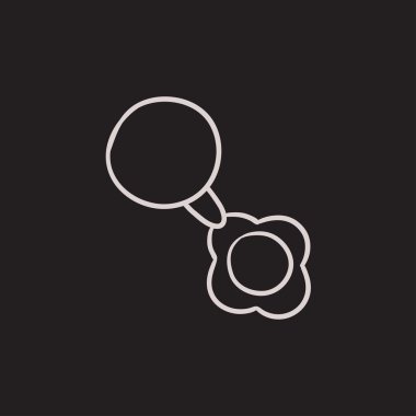 Bebek çıngırağı kroki simgesi.