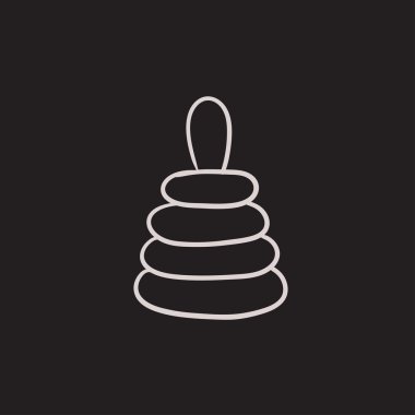 Piramit oyuncak robot resim simgesi.