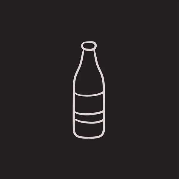 Skleněná láhev skica ikony. — Stockový vektor