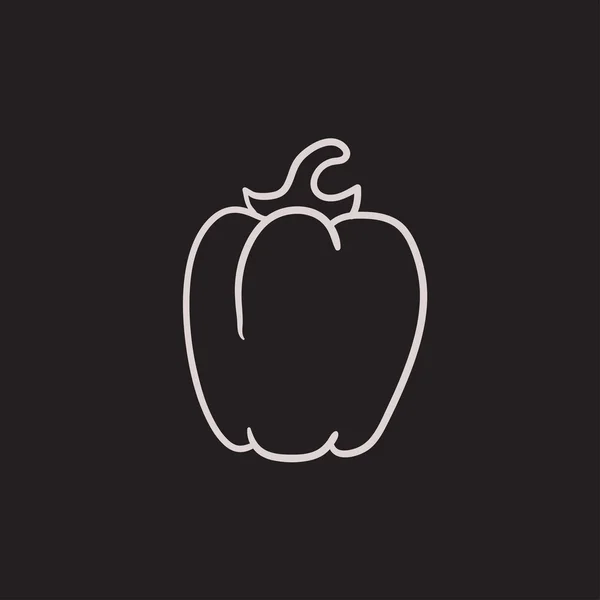 Icône de croquis de poivron . — Image vectorielle