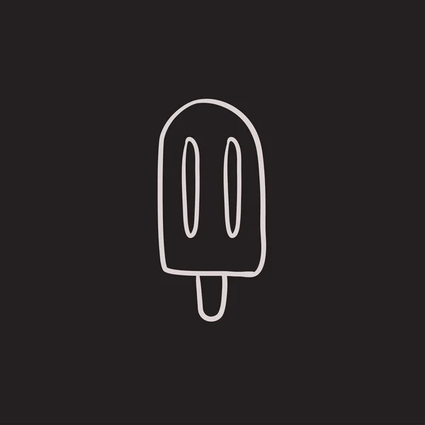 Ícone de esboço de gelado . — Vetor de Stock