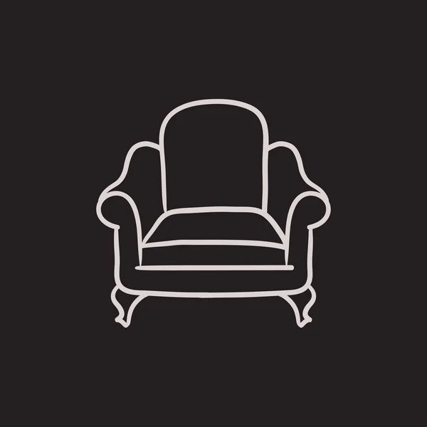 Armchair sketch icon. — Stock Vector