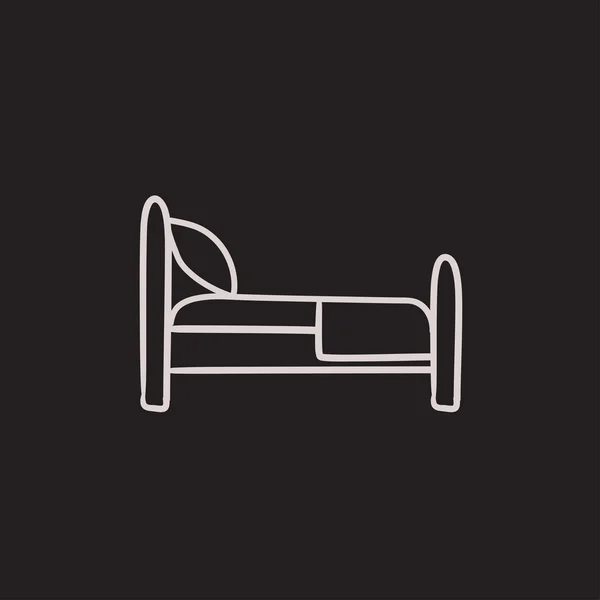 Ícone de esboço de cama . —  Vetores de Stock