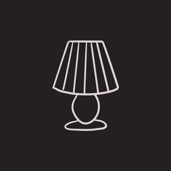 Asztali lámpa vázlat ikon. — Stock Vector