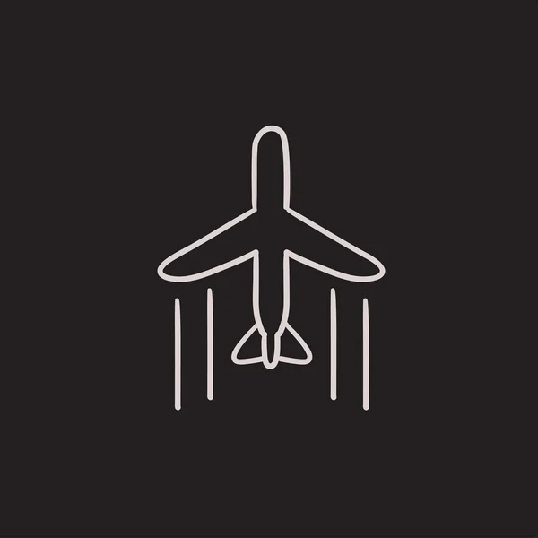 Teherszállító repülőgép vázlat ikon. — Stock Vector