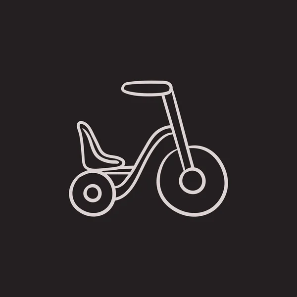 Bicicleta infantil icono del boceto . — Archivo Imágenes Vectoriales