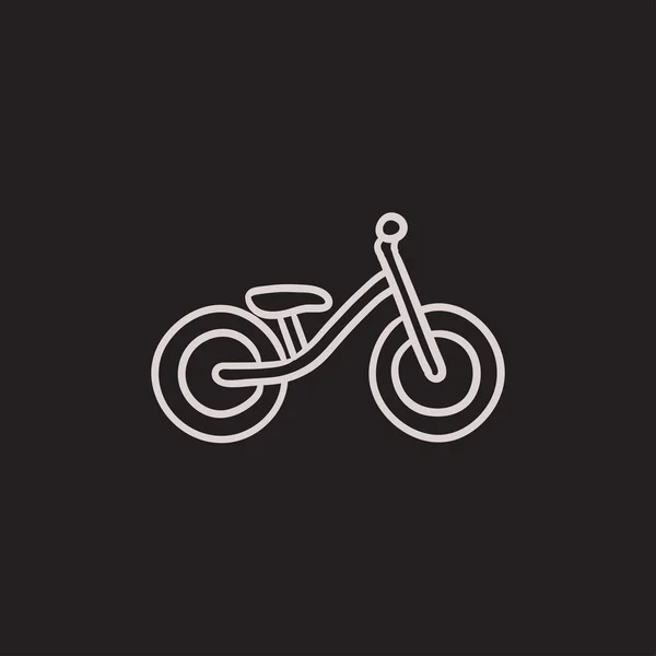 Kind fiets schets pictogram. — Stockvector