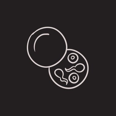 Donör sperm simgesi kroki.