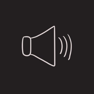 Hoparlör ses ayarı kroki simgesi.