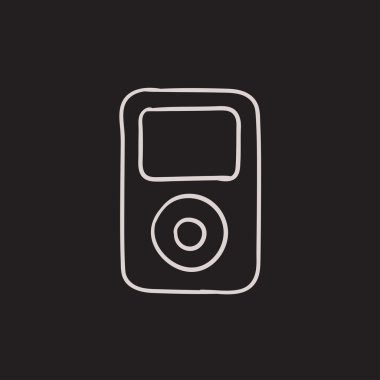 Mp3 player kroki simgesi.