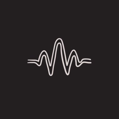 Sound wave sketch icon. clipart