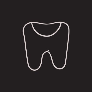 Diş çürüğü kroki simgesi.