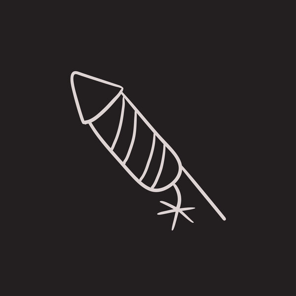 Firework sketch icon.
