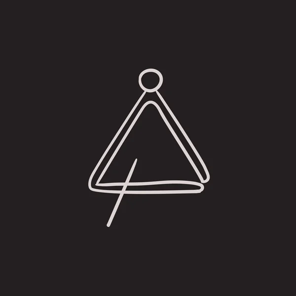 三角形のスケッチのアイコン. — ストックベクタ