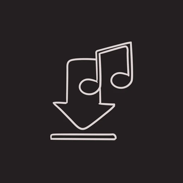 Download müzik kroki simge. — Stok Vektör