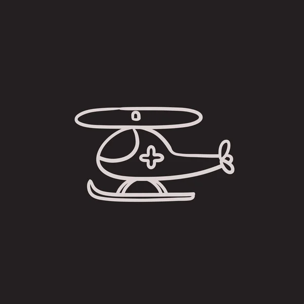 Air ambulance  sketch icon. — Stock Vector