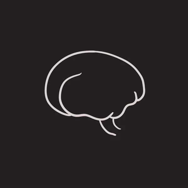 Brain sketch icon. — Stock Vector