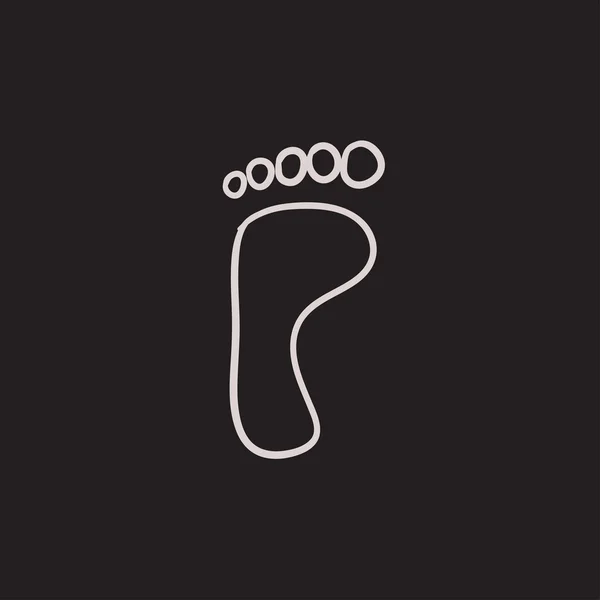 Footprint sketch icon. — Stock Vector