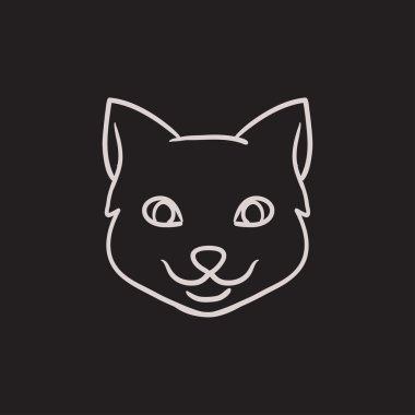 Kedi kafa robot resim simgesi.