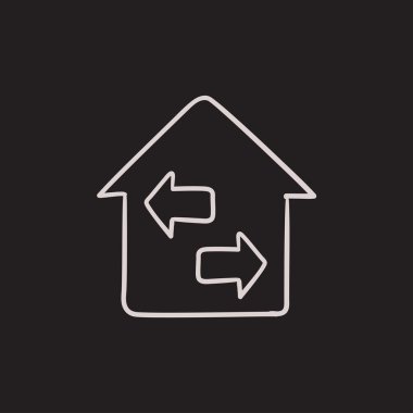 Property resale sketch icon. clipart