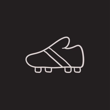 Futbol önyükleme kroki simgesi.