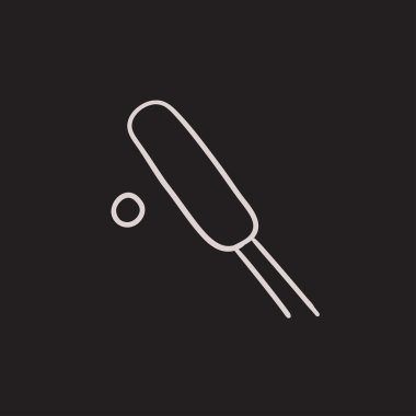 Kriket kroki simgesi.