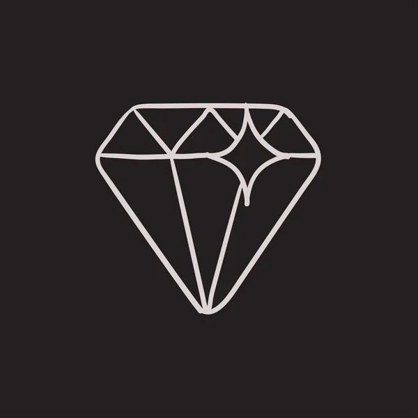 Diamant-Skizze. — Stockvektor