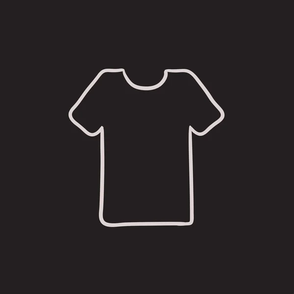 T-shirt icona schizzo . — Vettoriale Stock