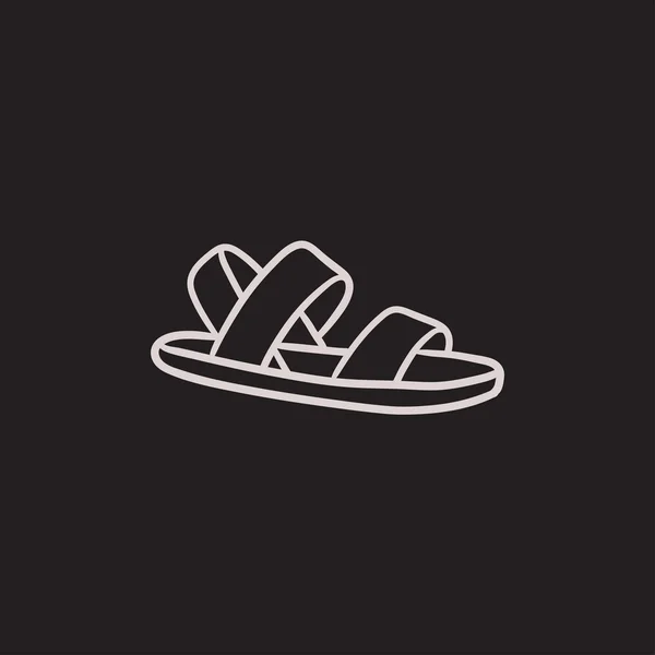 Ícone de esboço de sandália . —  Vetores de Stock