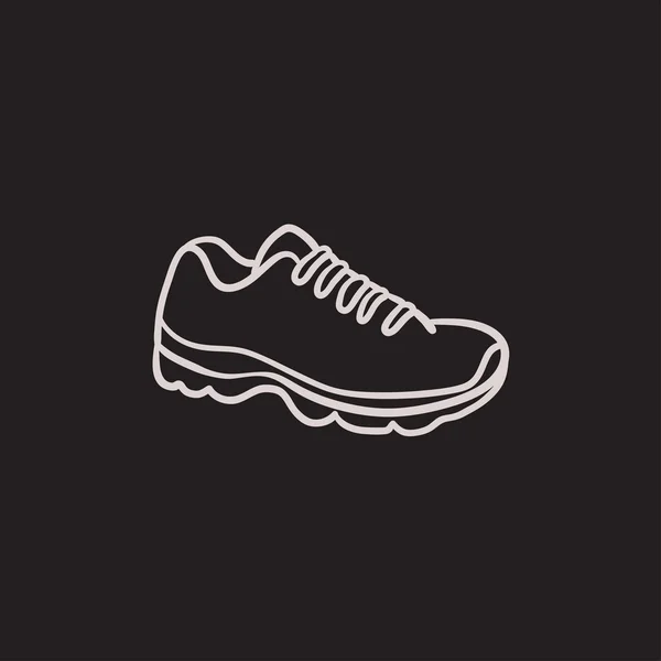 Sneaker icône croquis . — Image vectorielle