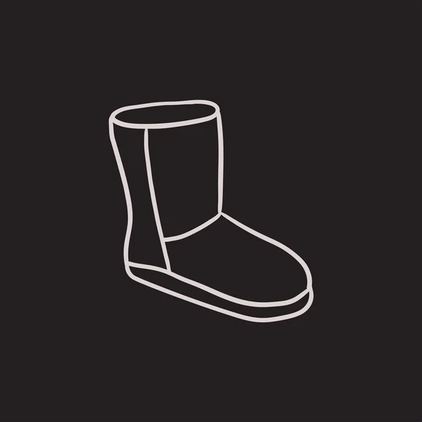 Нечеткая иконка зимнего ботинка . — стоковый вектор