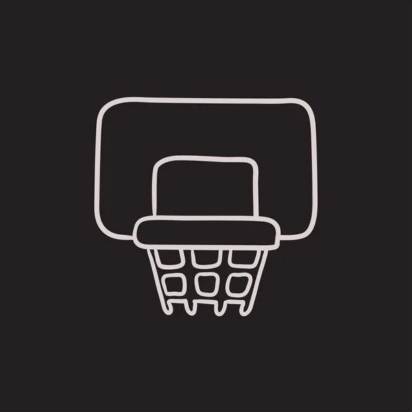 Basketball hoop sketch icon. — Stock Vector