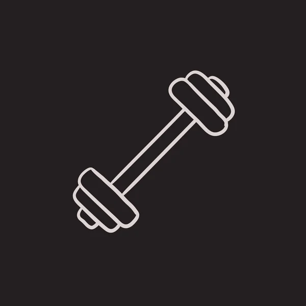 Dumbbell sketch icon. — Stock Vector