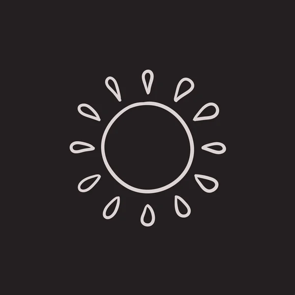 Sun sketch icon. — Stock Vector