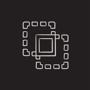 Kırpma kroki simgesi.