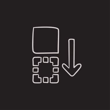 Movement of files sketch icon. clipart