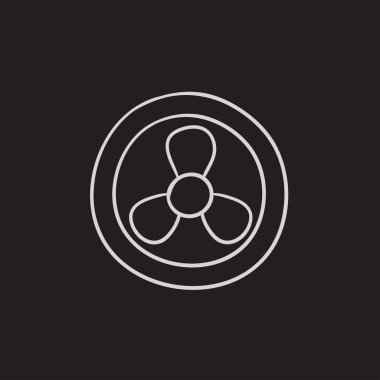 Bilgisayar soğutucu kroki kutsal kişilerin resmi.