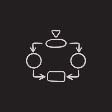 Sistem parçaları simgesi kroki.