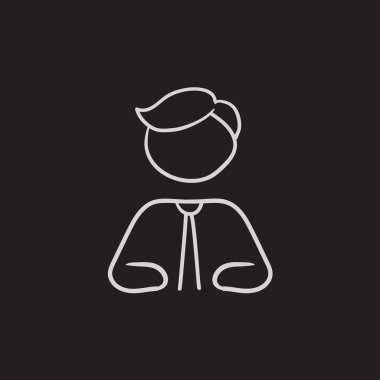 İşadamı kroki simgesi.