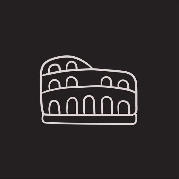 Coliseum sketch icon. — Stock Vector