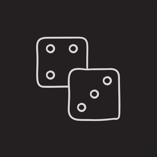Game Cube vázlat ikon. — Stock Vector