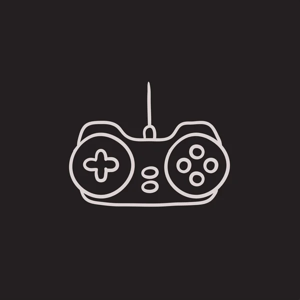 Joystick icono de boceto . — Vector de stock