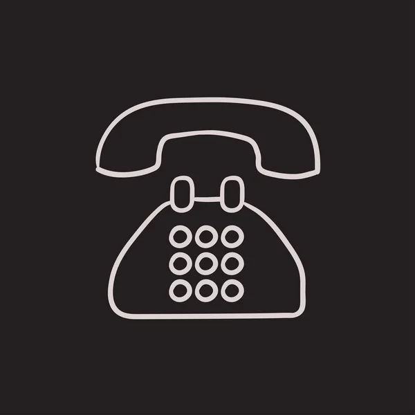 Telephone sketch icon. — Stock Vector
