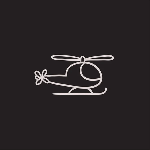 Helicopter sketch icon. — Stock Vector