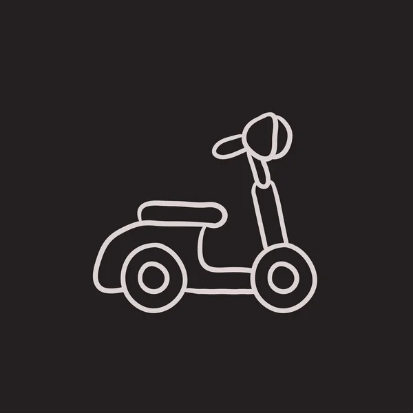 Icono de boceto de scooter . — Archivo Imágenes Vectoriales