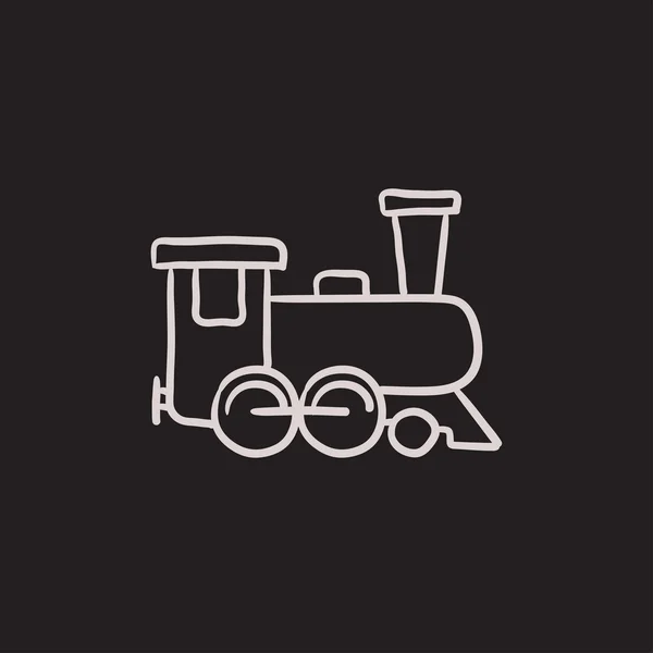 Иконка эскиза поезда . — стоковый вектор