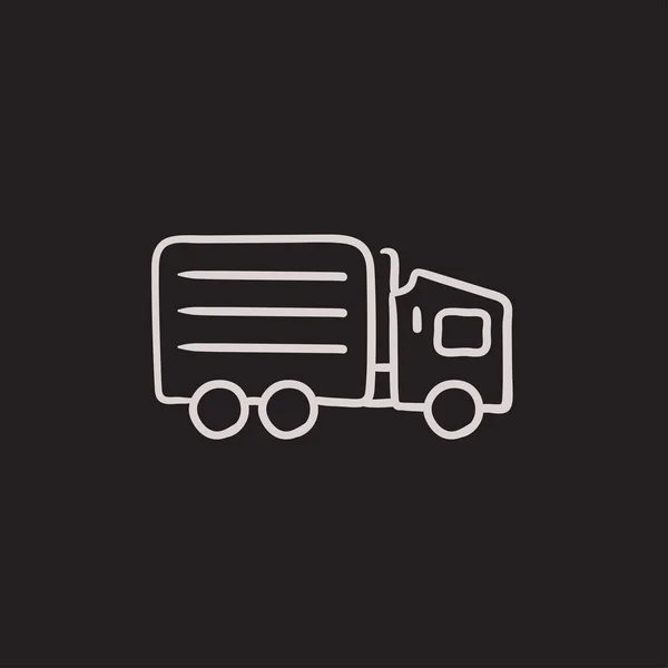 Delivery truck sketch icon. — Stock Vector