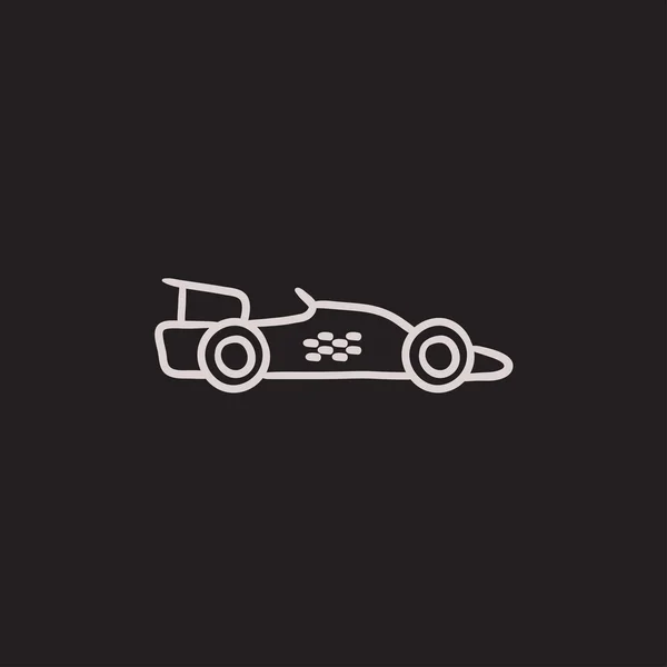 Race auto schets pictogram. — Stockvector