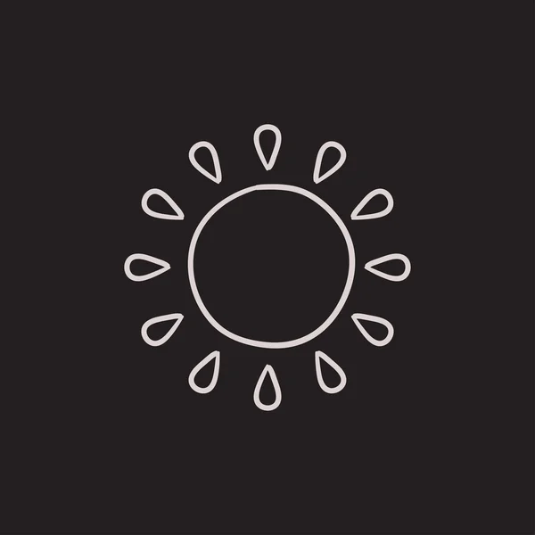 Ескіз значок сонця . — стоковий вектор